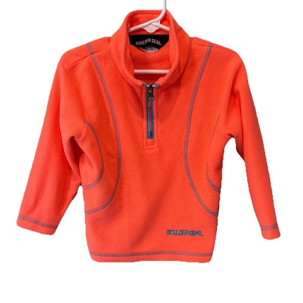 Boulder Gear - Toddler Girls 1/4 Zip Jacket -  Size 2T - Pink Orange Fleece